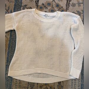 Madewell open weave cotton summer sweater size M